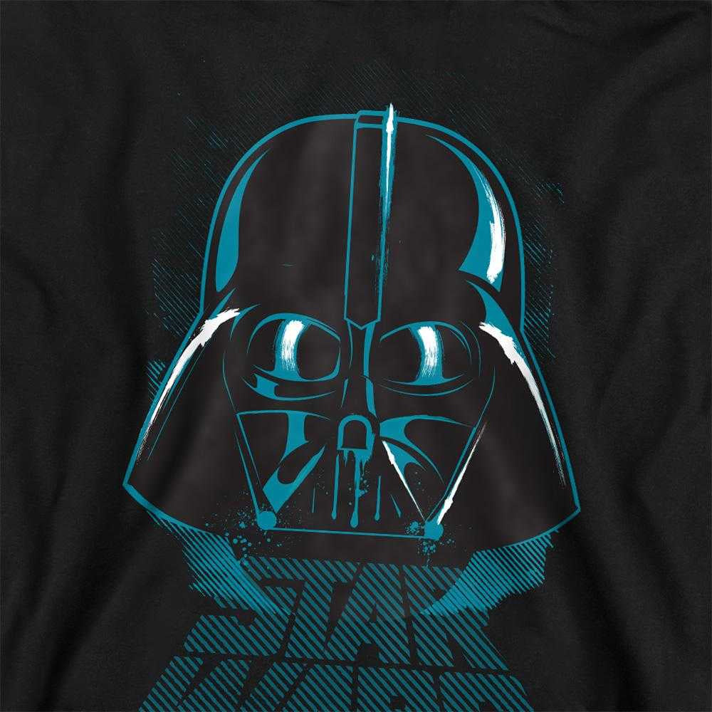 Black - Side - Star Wars Childrens-Kids Darth Vader Distressed Hoodie