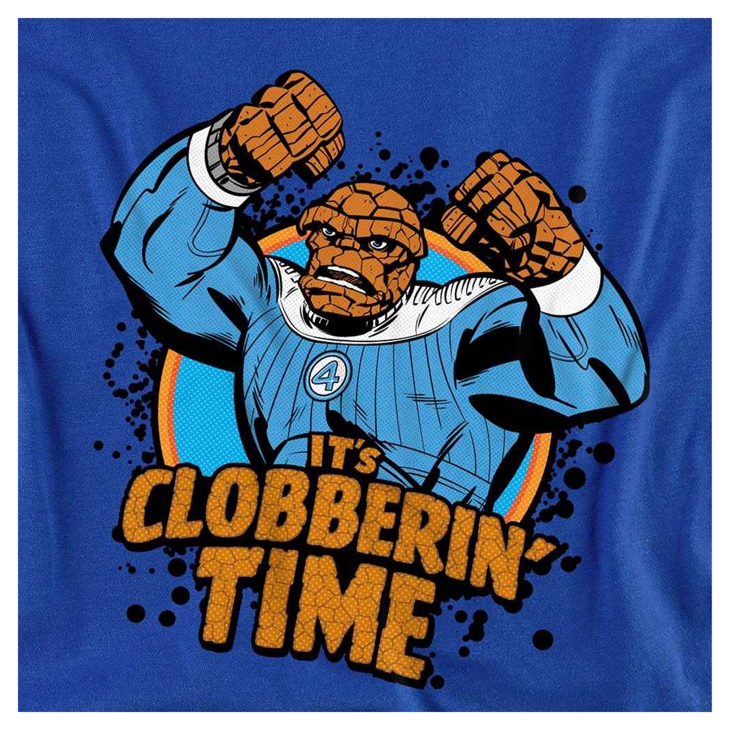 Royal Blue - Side - Fantastic Four Unisex Adult Clobberin´ Time Thing Long-Sleeved T-Shirt