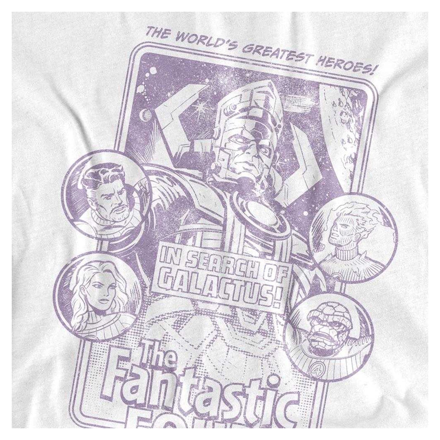White - Side - Fantastic Four Unisex Adult In Search Of Galactus Long-Sleeved T-Shirt