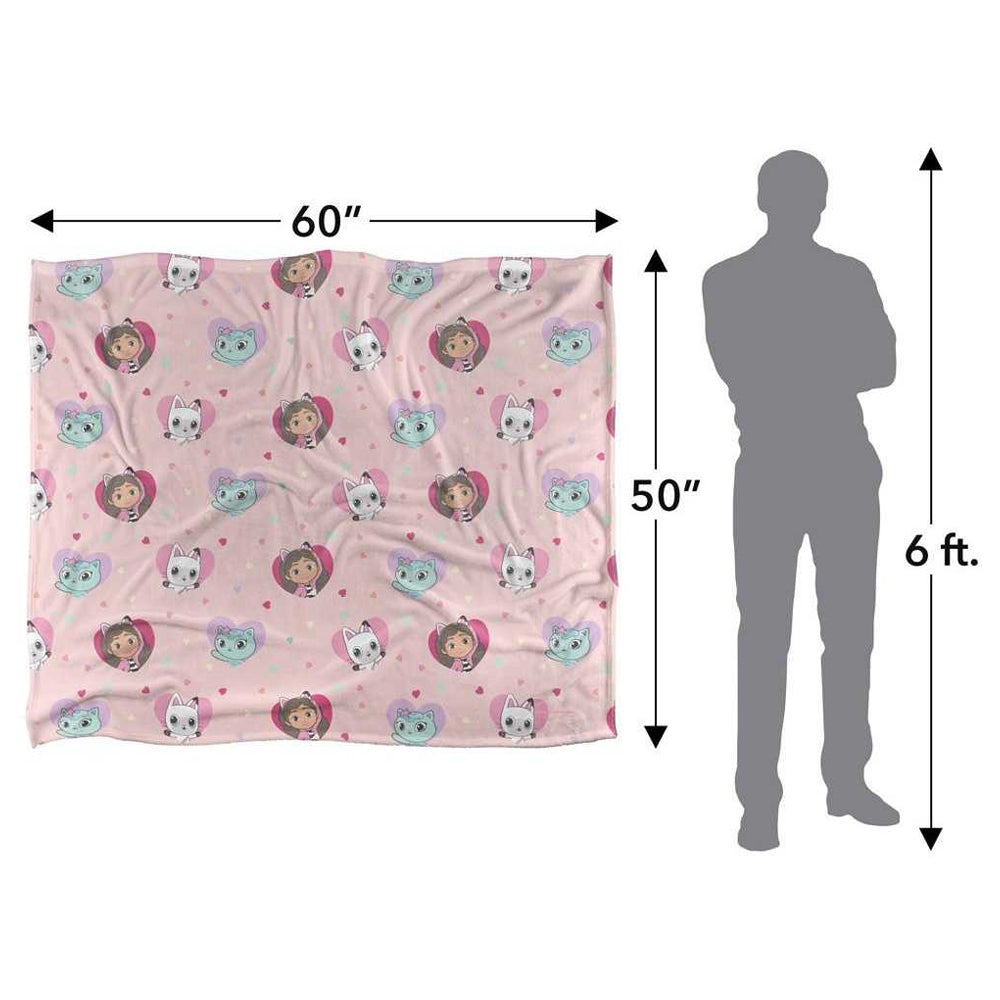 Multicoloured - Lifestyle - Gabby´s Dollhouse Silky Hearts Pandy Paws Supersoft Blanket