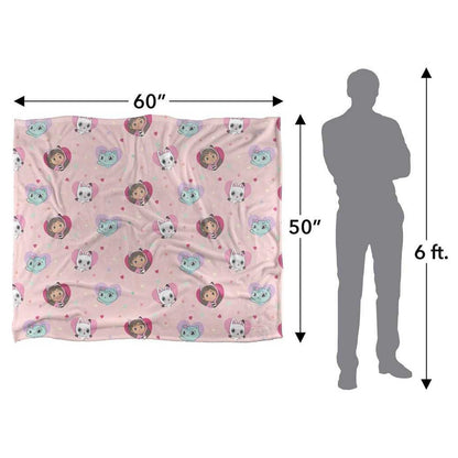 Multicoloured - Lifestyle - Gabby´s Dollhouse Silky Hearts Pandy Paws Supersoft Blanket