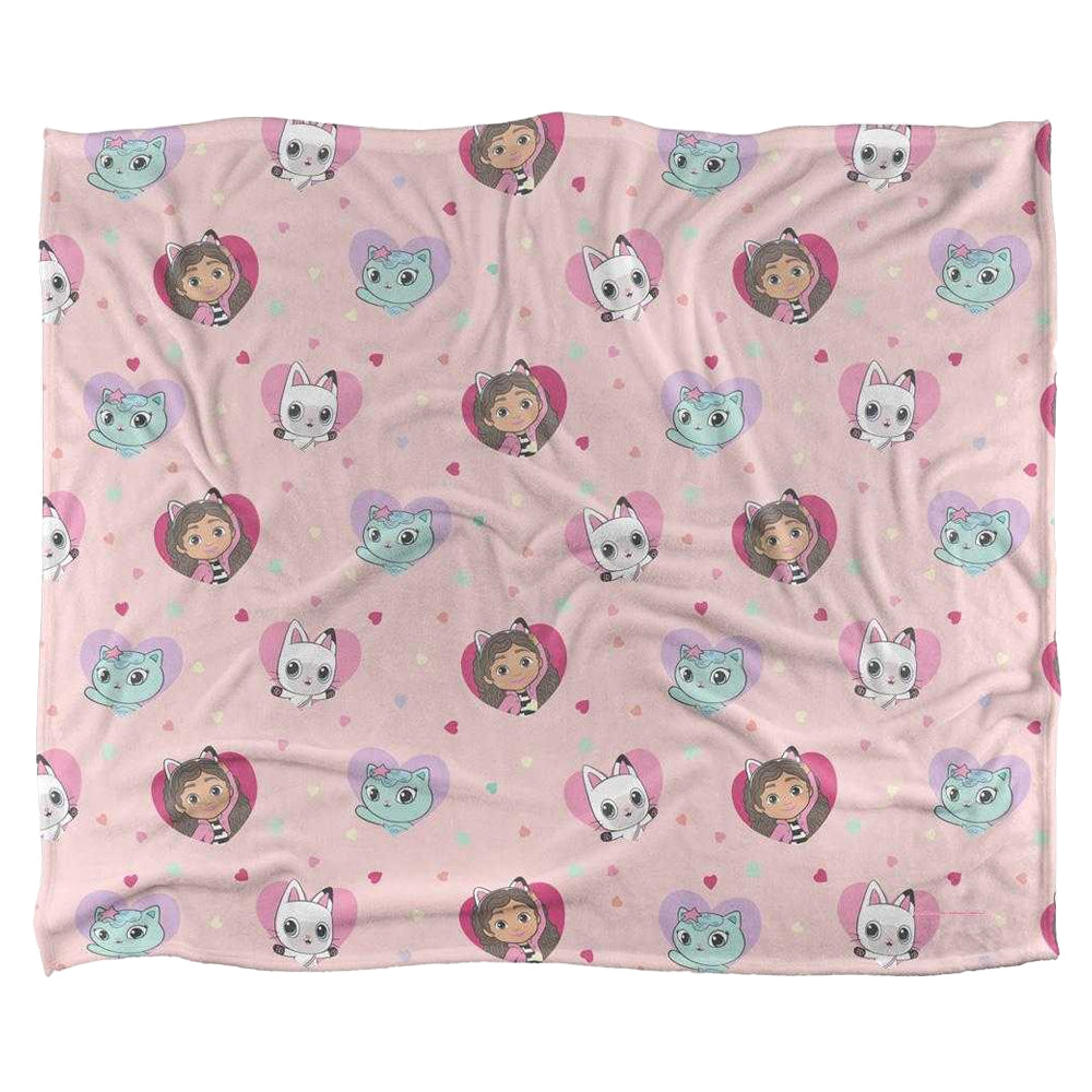 Multicoloured - Front - Gabby´s Dollhouse Silky Hearts Pandy Paws Supersoft Blanket