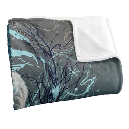 Multicoloured - Side - The Witcher Silky Airbrush Ciri Supersoft Blanket