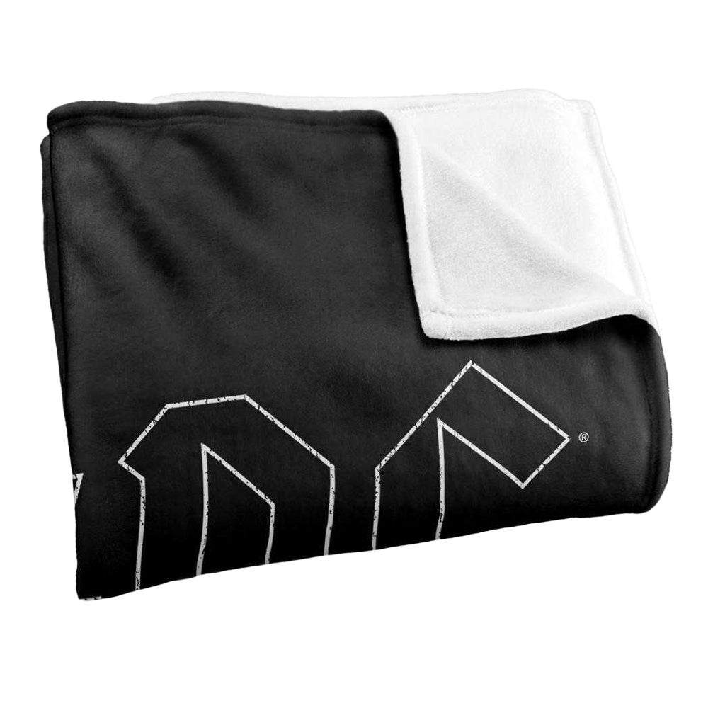 Black-Grey - Side - AC-DC Back In Black Silky Supersoft Blanket