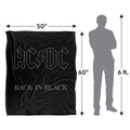 Black-Grey - Pack Shot - AC-DC Back In Black Silky Supersoft Blanket