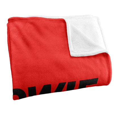 Red-Black - Side - David Bowie 75 Silky Logo Supersoft Blanket