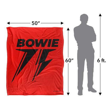 Red-Black - Lifestyle - David Bowie 75 Silky Logo Supersoft Blanket
