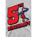 Athletic Heather - Side - Spider-Man Childrens-Kids Heather Pull Over 5th Birthday Hoodie