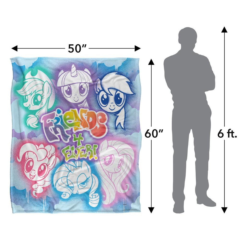 Multicoloured - Pack Shot - My Little Pony Friends 4 Ever Silky Supersoft Blanket