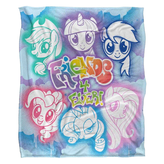 Multicoloured - Front - My Little Pony Friends 4 Ever Silky Supersoft Blanket
