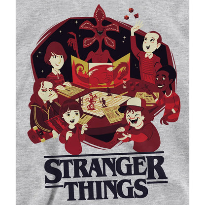 Athletic Heather - Side - Stranger Things Childrens-Kids Board Game Hoodie
