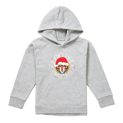 Athletic Heather - Front - Stranger Things Childrens-Kids Hawkins Badge Christmas Hoodie