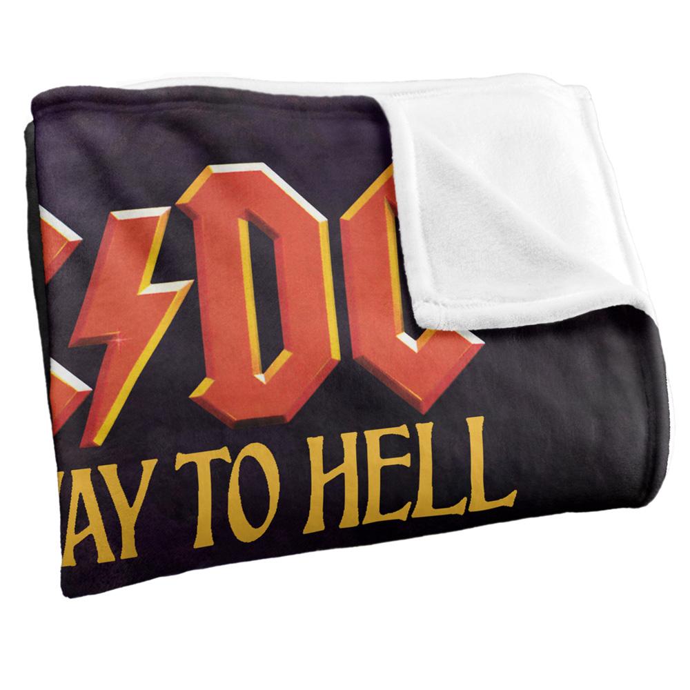 Multicoloured - Side - AC-DC Highway To Hell Silky Supersoft Blanket