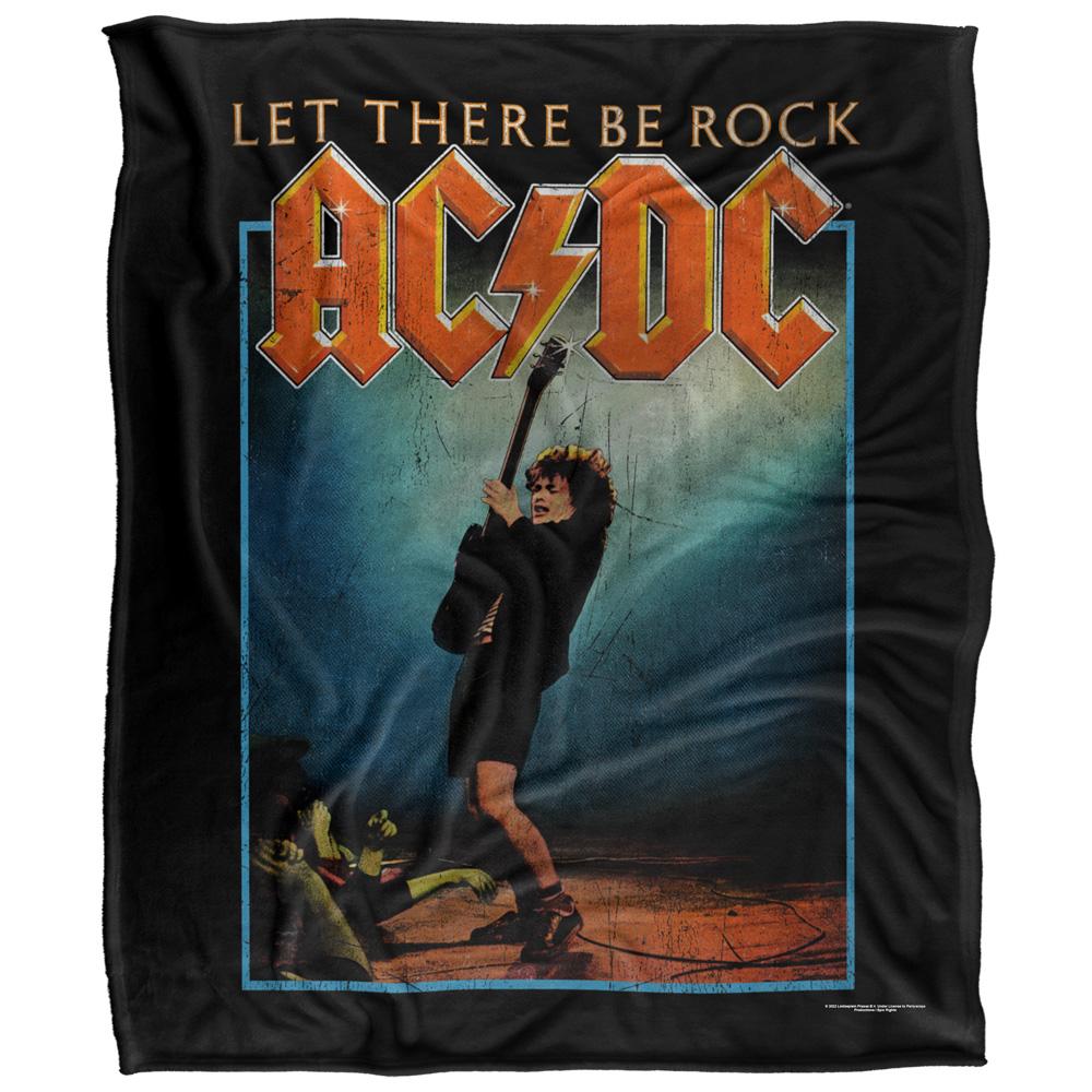 Multicoloured - Front - AC-DC Let There Be Rock Silky Supersoft Blanket