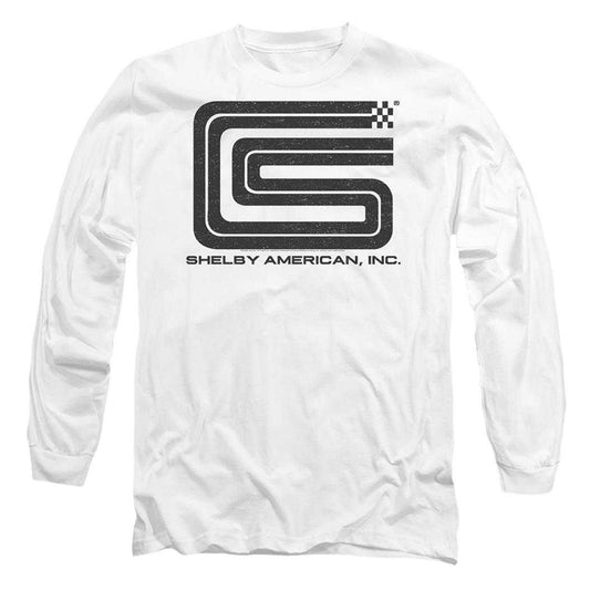 White - Front - Carroll Shelby Unisex Adult Vintage Crew Neck Long-Sleeved T-Shirt