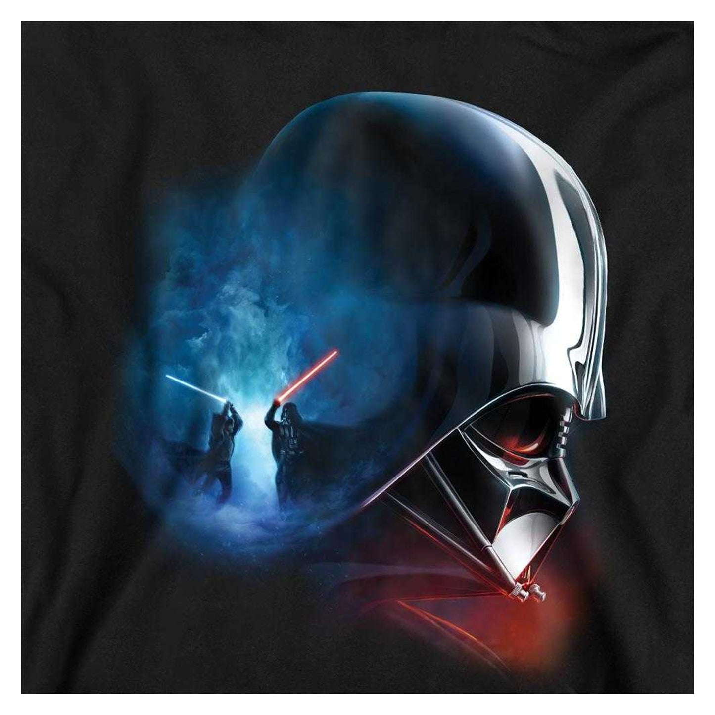 Black - Side - Star Wars: Obi-Wan Kenobi Childrens-Kids Darth Vader Poster Hoodie