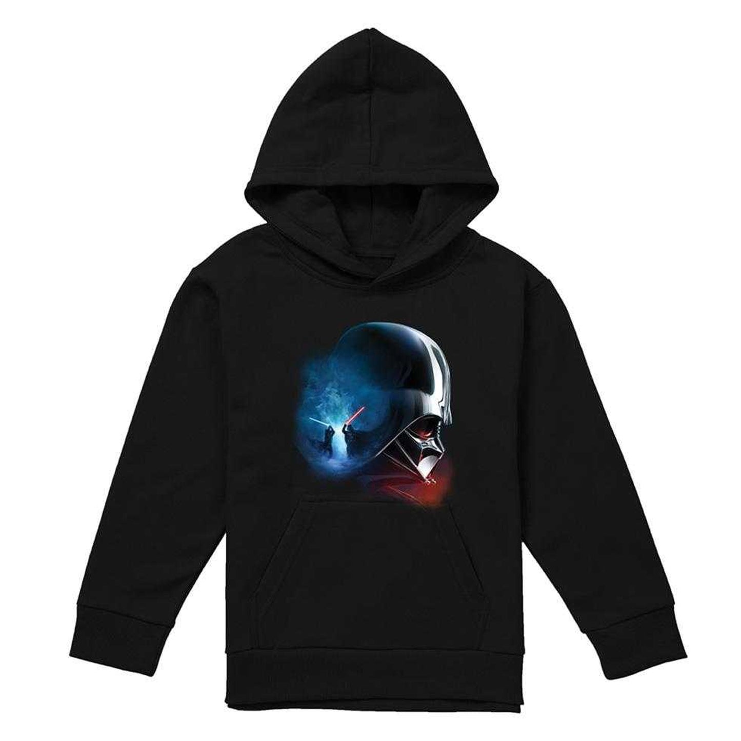 Black - Front - Star Wars: Obi-Wan Kenobi Childrens-Kids Darth Vader Poster Hoodie
