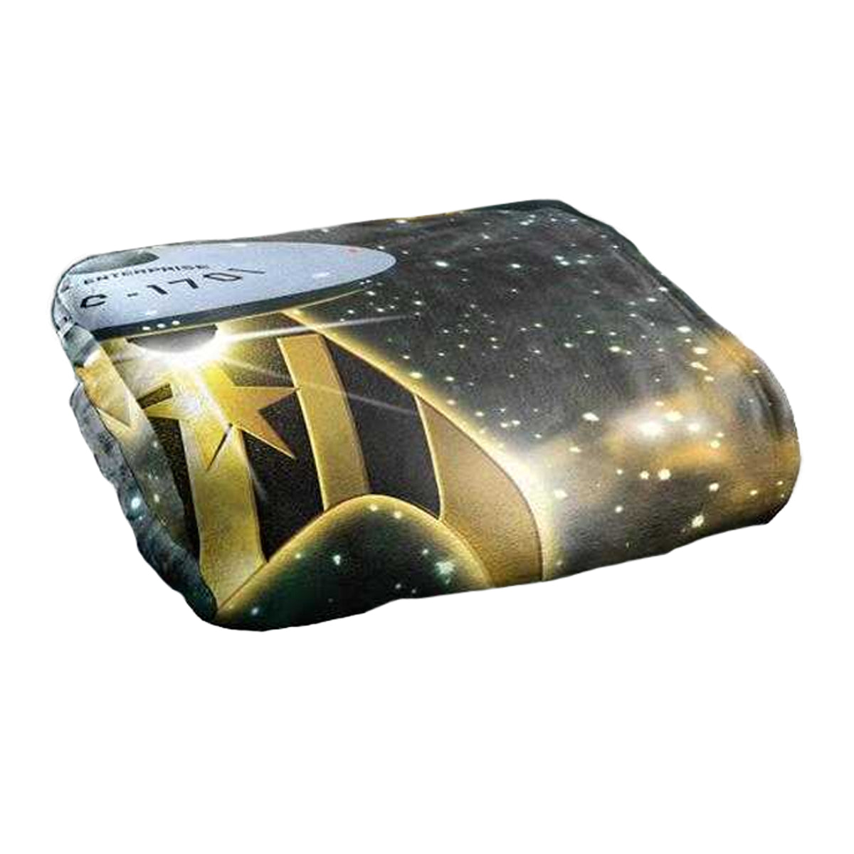 Black-Gold - Back - Star Trek Silky Ship 50th Supersoft Blanket