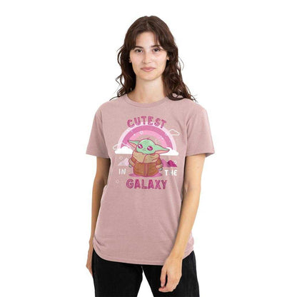 Pink - Lifestyle - Star Wars: The Mandalorian Womens-Ladies Cutest In The Galaxy Grogu T-Shirt