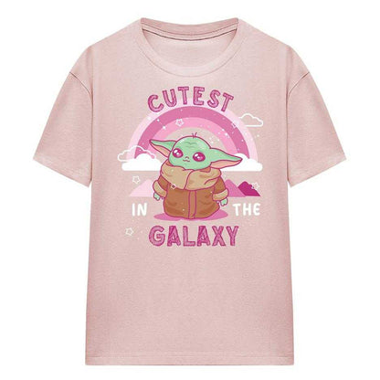 Pink - Front - Star Wars: The Mandalorian Womens-Ladies Cutest In The Galaxy Grogu T-Shirt