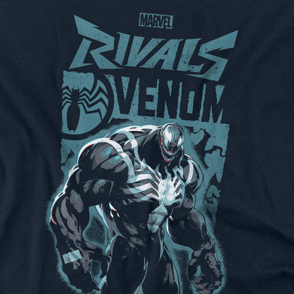 Navy - Side - Marvel Rivals Unisex Adult Vanguard Symbiote Venom Long-Sleeved T-Shirt