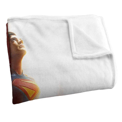 Multicoloured - Side - Superman Lookup Silky Poster Supersoft Blanket