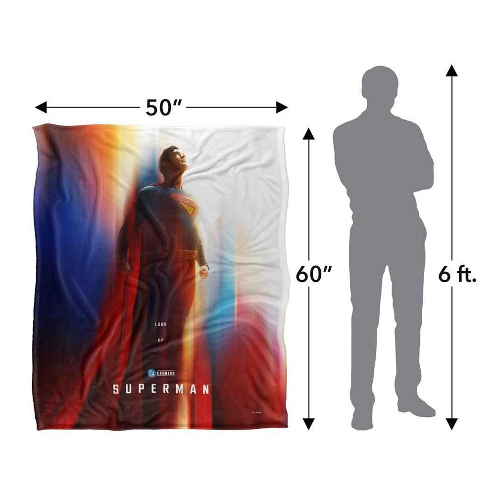 Multicoloured - Lifestyle - Superman Lookup Silky Poster Supersoft Blanket