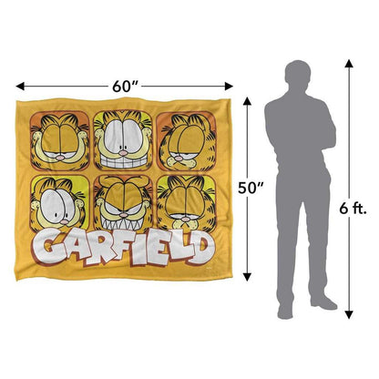Yellow-White - Lifestyle - Garfield Silky Faces Supersoft Blanket