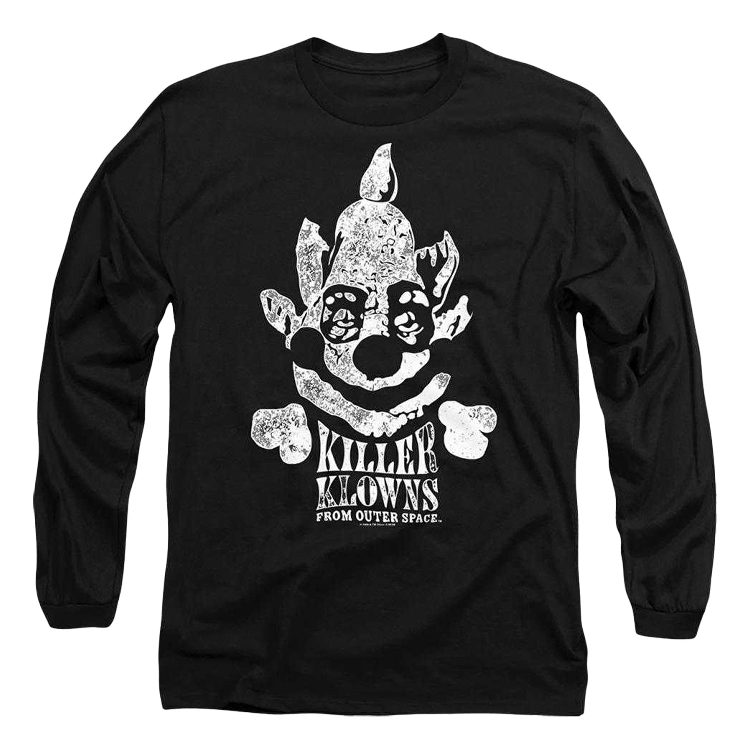Black - Front - Killer Klowns From Outer Space Unisex Adult Kreepy Long-Sleeved T-Shirt