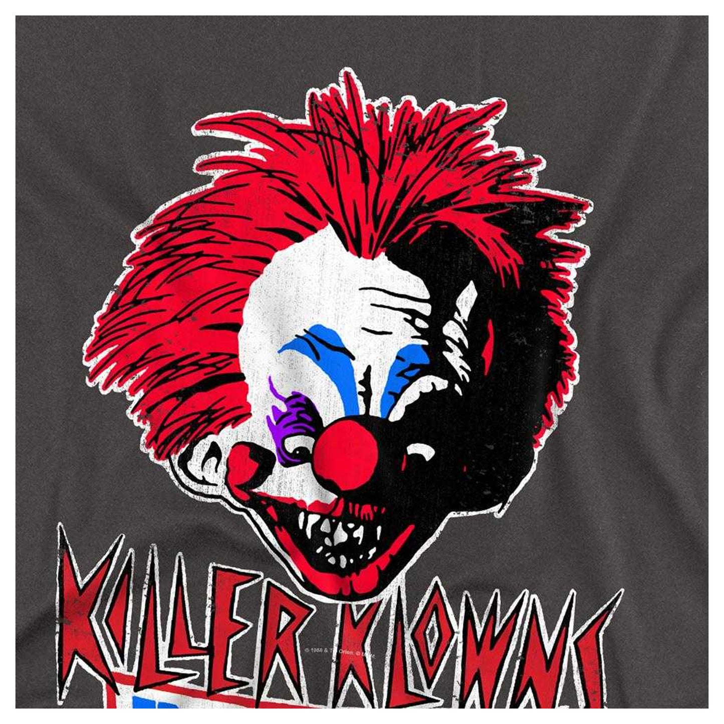 Charcoal - Side - Killer Klowns From Outer Space Unisex Adult Rough Clown Long-Sleeved T-Shirt