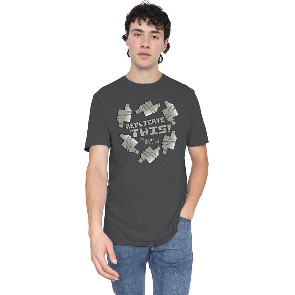 Charcoal - Lifestyle - Stargate SG-1 Unisex Adult Replicate This T-Shirt