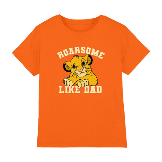 Orange - Front - The Lion King Boys Roarsome Like Dad Simba T-Shirt