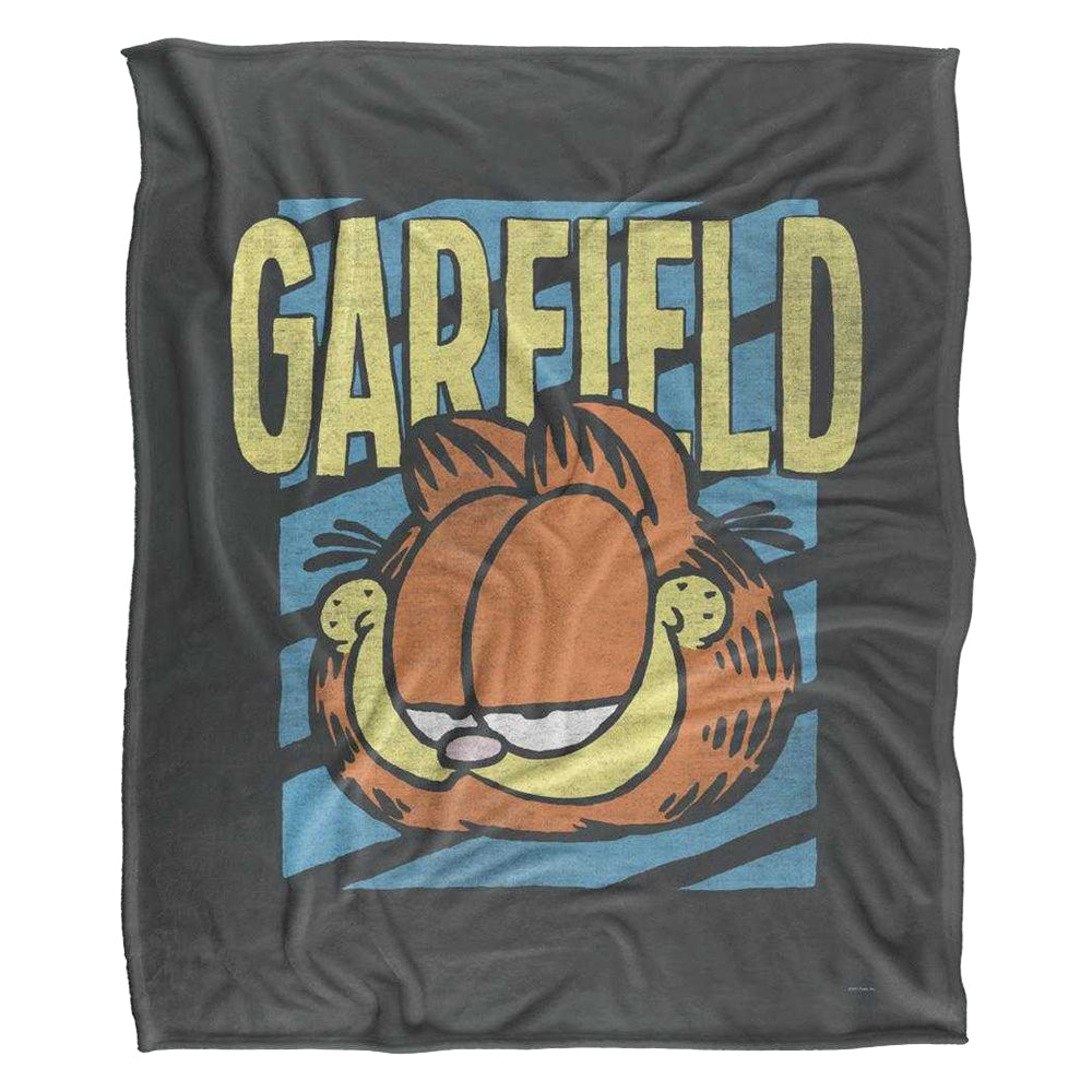 Grey-Yellow - Front - Garfield Rad Silky Supersoft Blanket