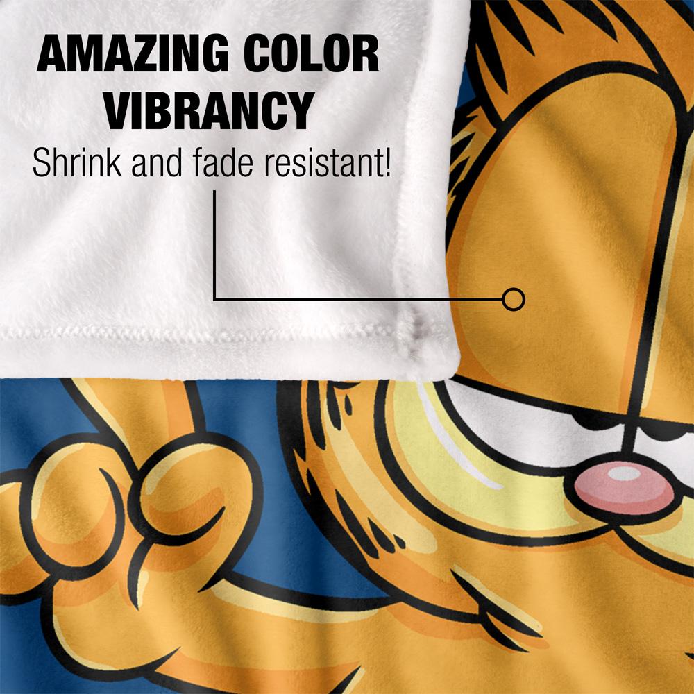 Blue-Yellow - Lifestyle - Garfield Never Ever Wrong Silky Supersoft Blanket