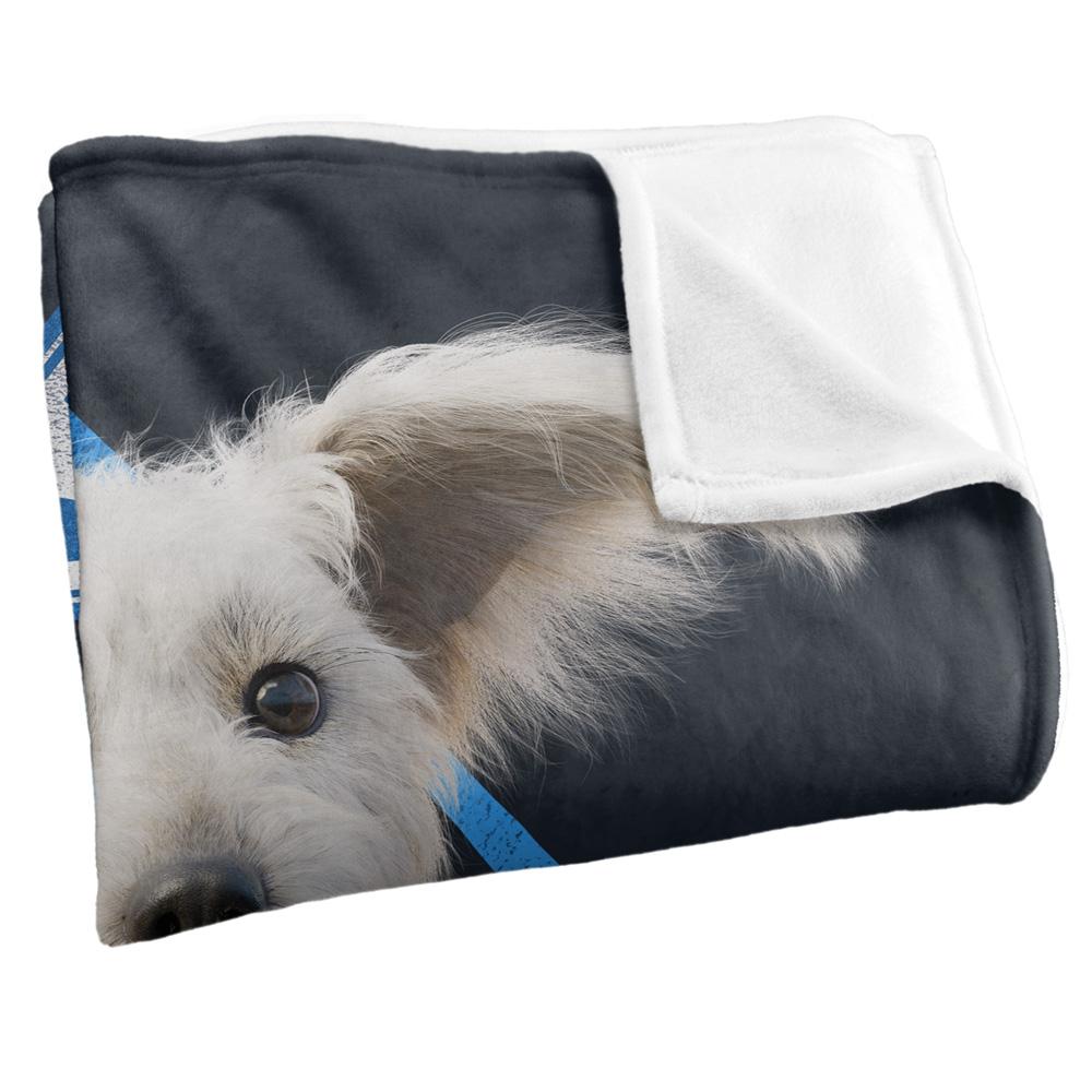 Black-White - Side - Superman Silky Diamond Krypto Supersoft Blanket