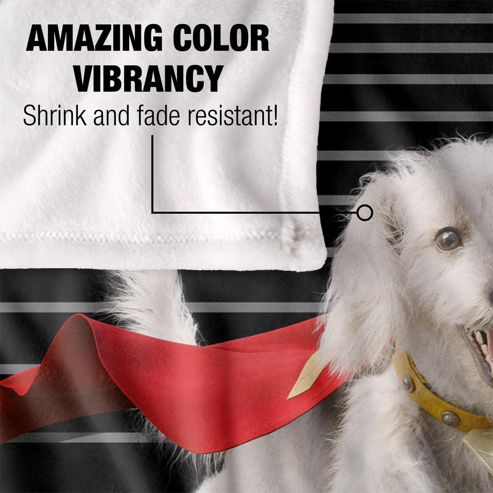 Black-White - Lifestyle - Superman Silky Lines Krypto Supersoft Blanket