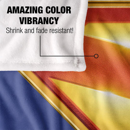 Blue-Multicoloured - Lifestyle - Superman Silky Colour Logo Supersoft Blanket