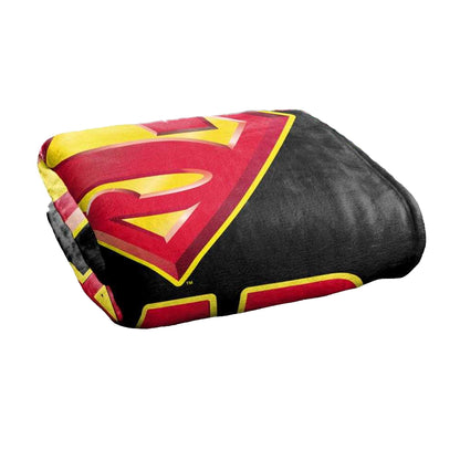 Black-Red-Yellow - Back - Superman Silky Super Dad Supersoft Blanket