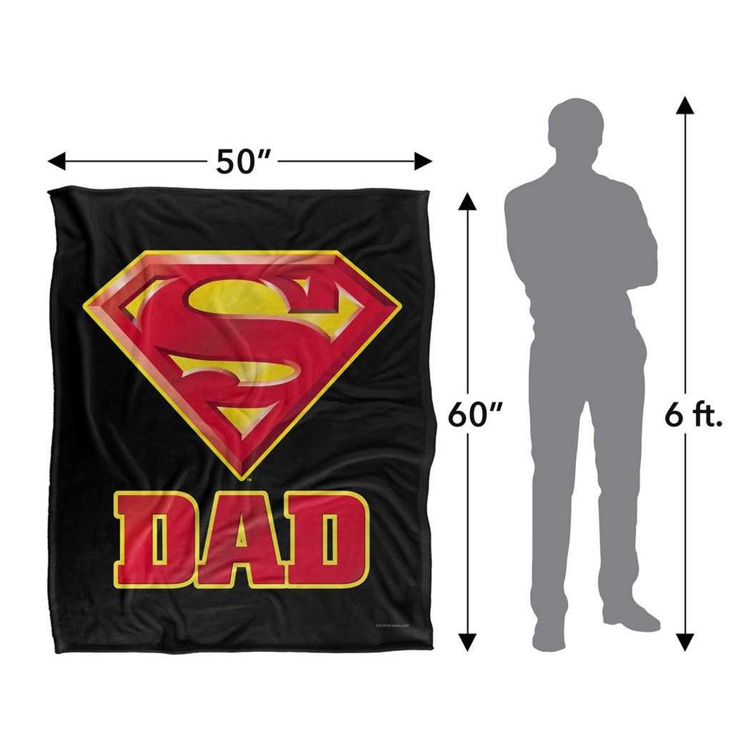 Black-Red-Yellow - Lifestyle - Superman Silky Super Dad Supersoft Blanket