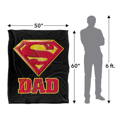 Black-Red-Yellow - Lifestyle - Superman Silky Super Dad Supersoft Blanket