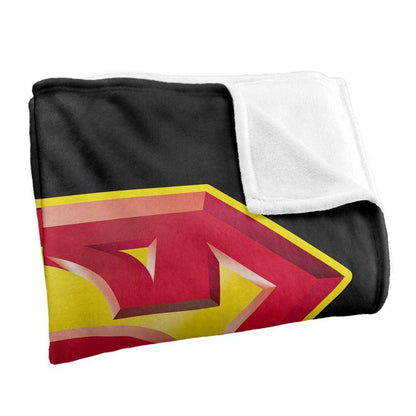 Black-Red-Yellow - Side - Superman Super Mom Silky Supersoft Blanket
