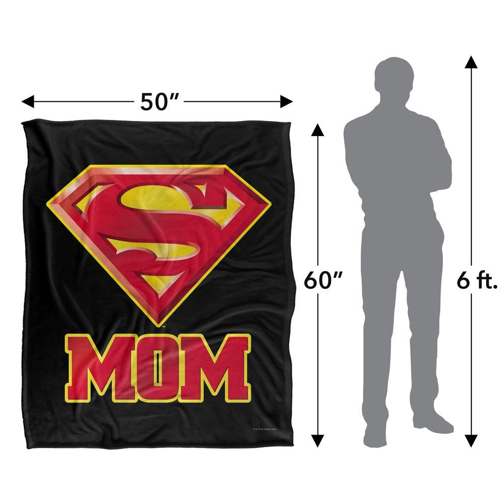 Black-Red-Yellow - Pack Shot - Superman Super Mom Silky Supersoft Blanket