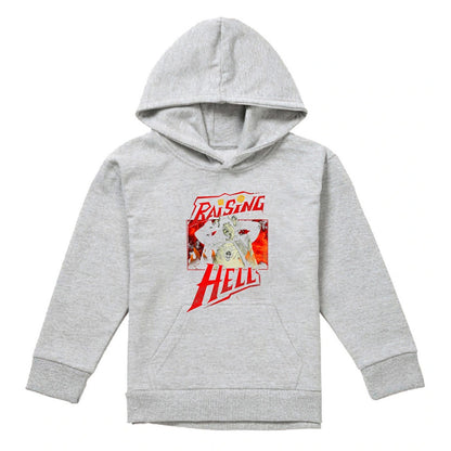 Athletic Heather - Front - Stranger Things Childrens-Kids Raising Hell Eddie Munson Heather Hoodie