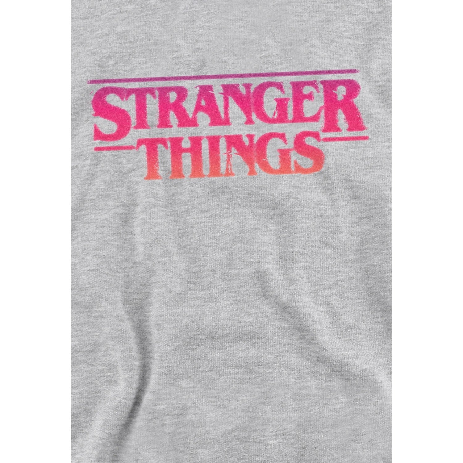 Athletic Heather - Side - Stranger Things Childrens-Kids Sunset Logo Heather Hoodie