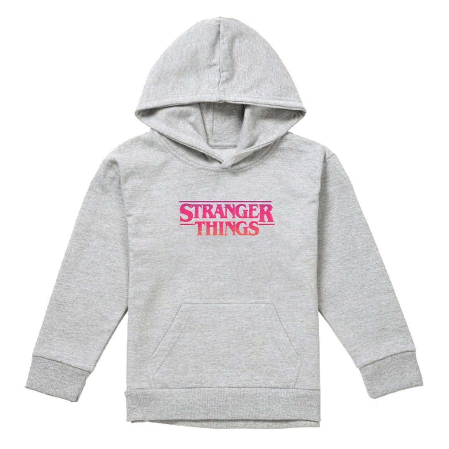 Athletic Heather - Front - Stranger Things Childrens-Kids Sunset Logo Heather Hoodie