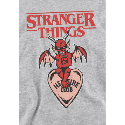 Athletic Heather - Side - Stranger Things Childrens-Kids Hellfire Heart Heather Hoodie