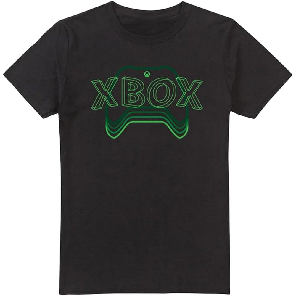 Black - Front - Xbox Mens Pad Repeat T-Shirt