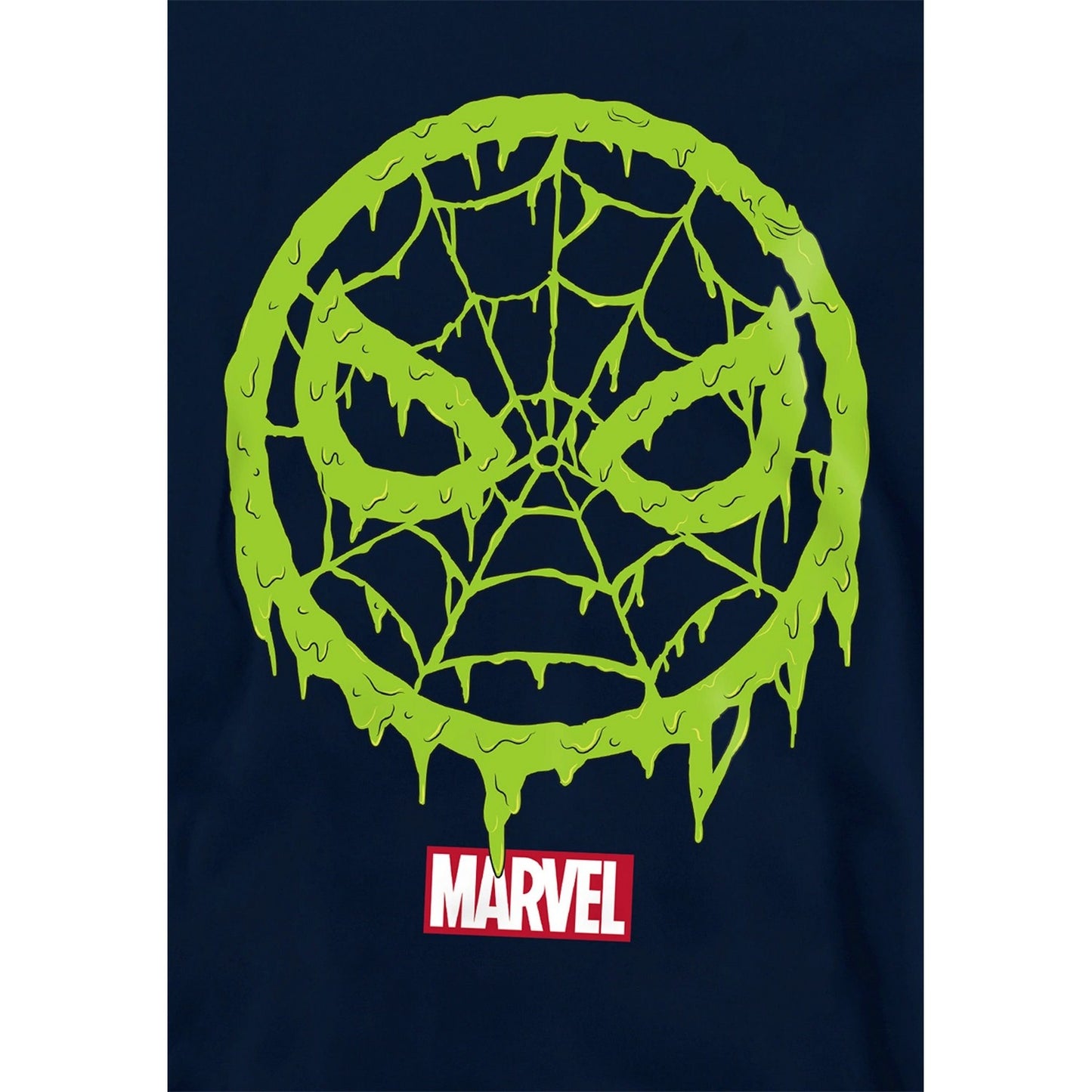Navy - Side - Spider-Man Childrens-Kids Lo Pull Over Hoodie
