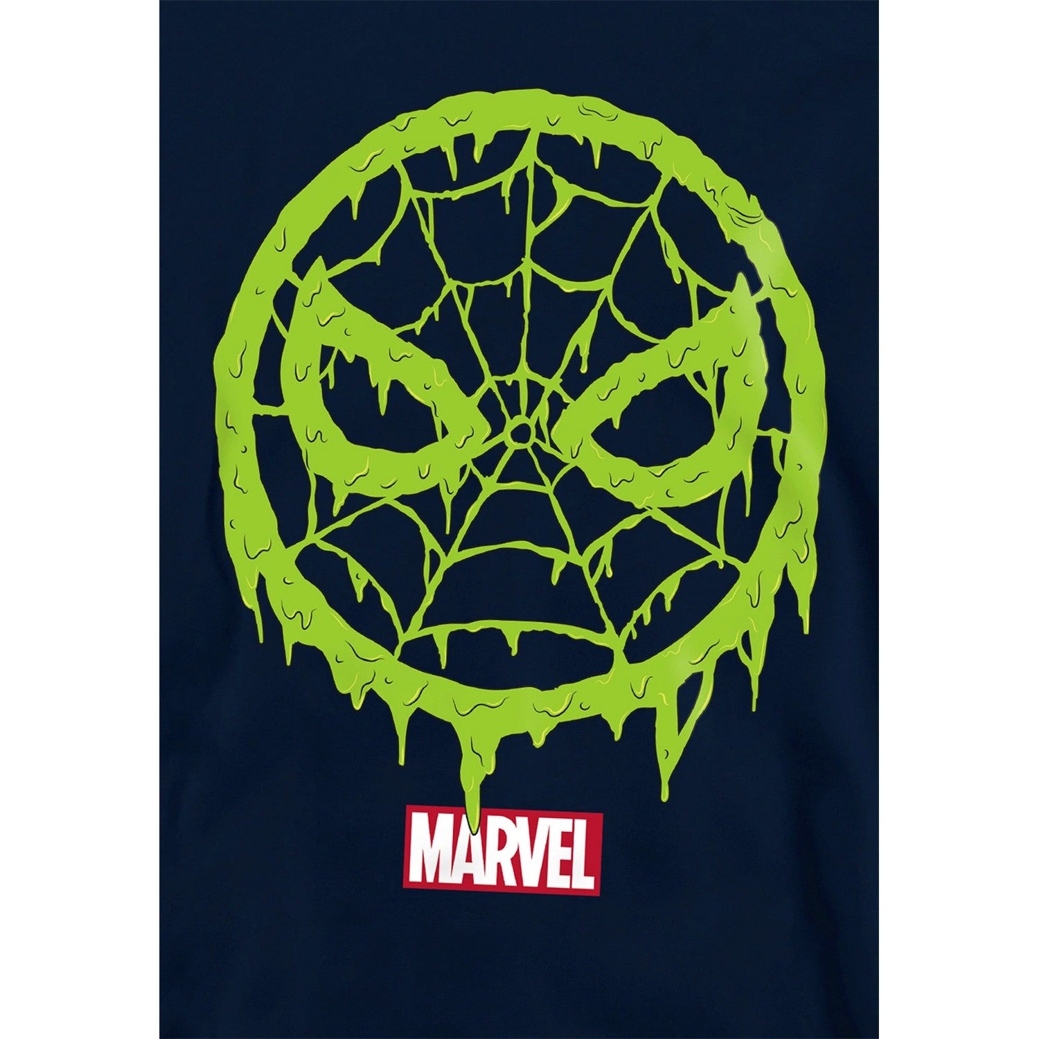 Navy - Side - Spider-Man Childrens-Kids Lo Pull Over Hoodie