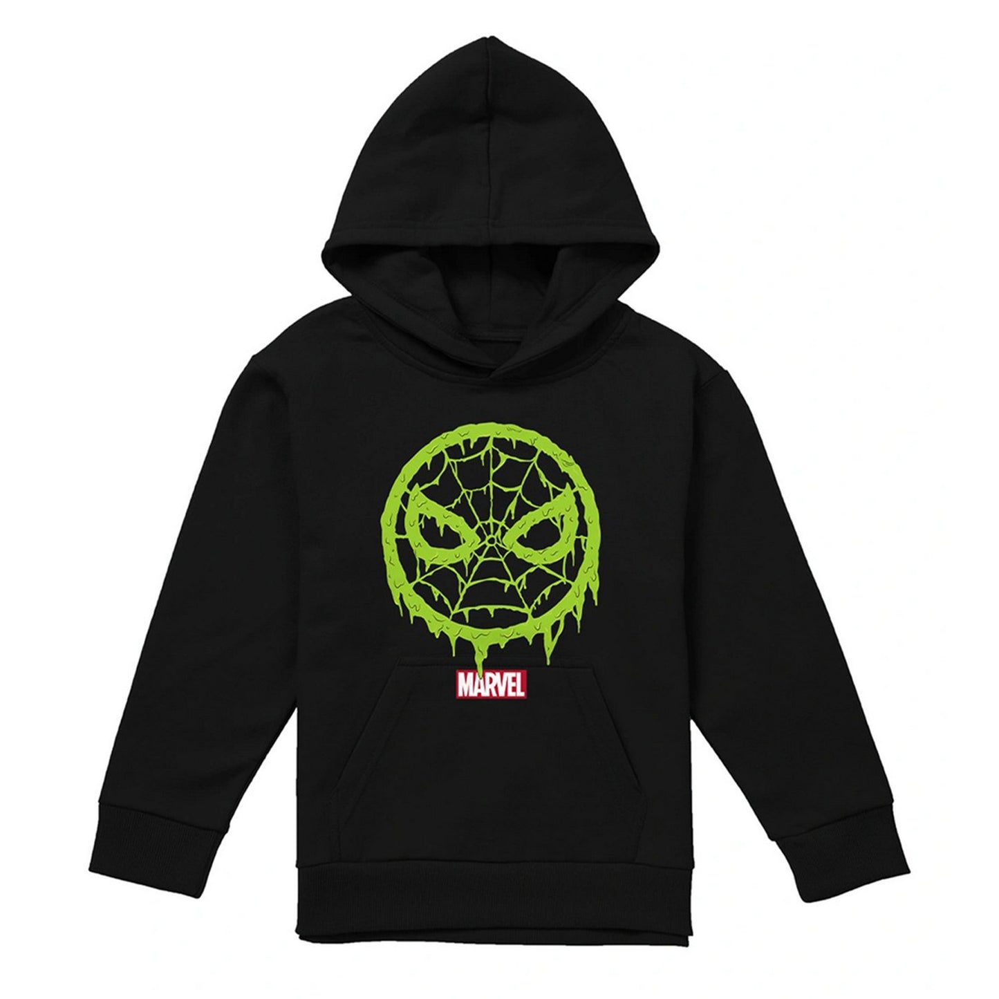 Black - Front - Spider-Man Childrens-Kids Lo Pull Over Hoodie